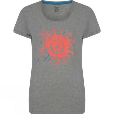 Tee Dare 2 b Peace Out Mujer Gris - Chile XTB602348